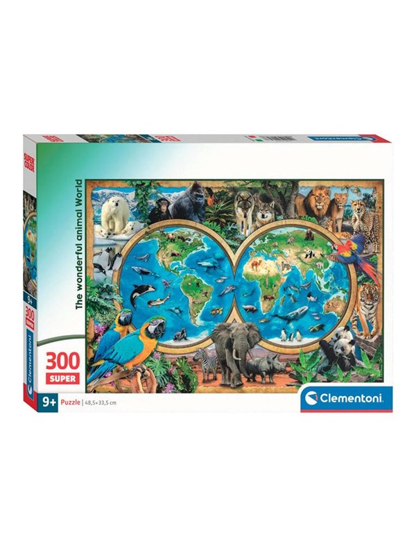 Clementoni Jigsaw Puzzle Super Color The Wonderful Animal World 300pcs. Lattia