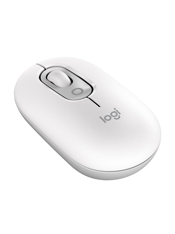 Logitech POP Mouse with Emoji - Off-White - Hiiri - Optinen - 3 painiketta - Valkoinen