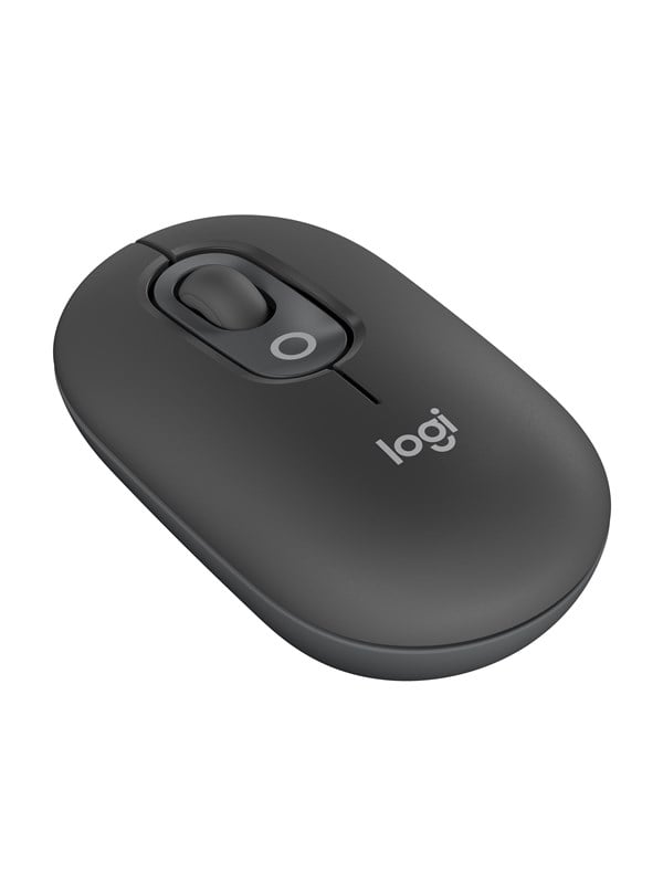 Logitech POP Mouse with Emoji - Graphite - Hiiri - Optinen - 3 painiketta - Musta