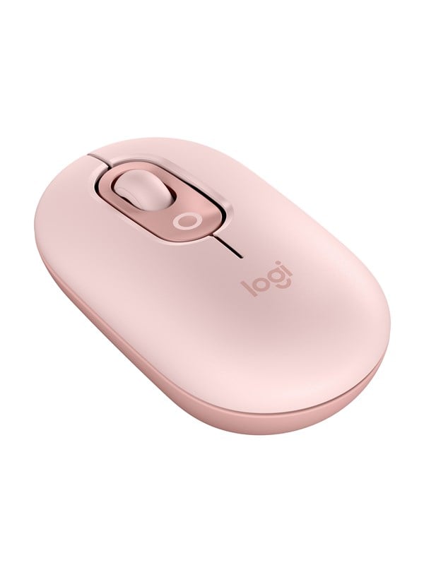 Logitech POP Mouse with Emoji - Rose - Hiiri - Optinen - 3 painiketta - Vaaleanpunainen