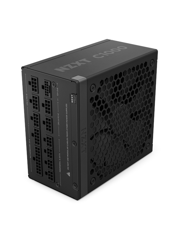NZXT C-Series C1000 (2024) Black Virtalähde - 1000 Watt - 135 mm - ATX 3.1 - 80 Plus Kulta sertifioitu