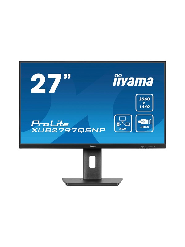 27" iiyama ProLite XUB2797QSNP-B1 - 2560x1440 (QHD) - 100Hz - IPS - 96W USB-C - KVM switch