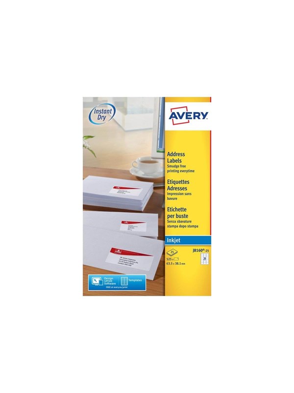 Avery - address labels - 525 label(s) - 63.5 x 38.1 mm