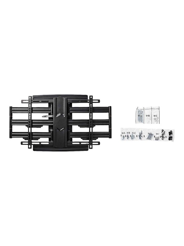 Nedis TVWM6551BK bracket - full-motion - for TV - black - Max 70 kg - recommended for 80""