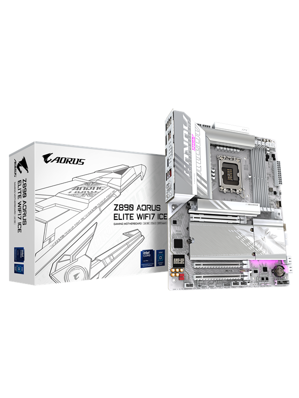 GIGABYTE Z890 AORUS ELITE WIFI7 ICE Emolevy - Intel Z890 - Intel LGA1851 - DDR5 RAM - ATX