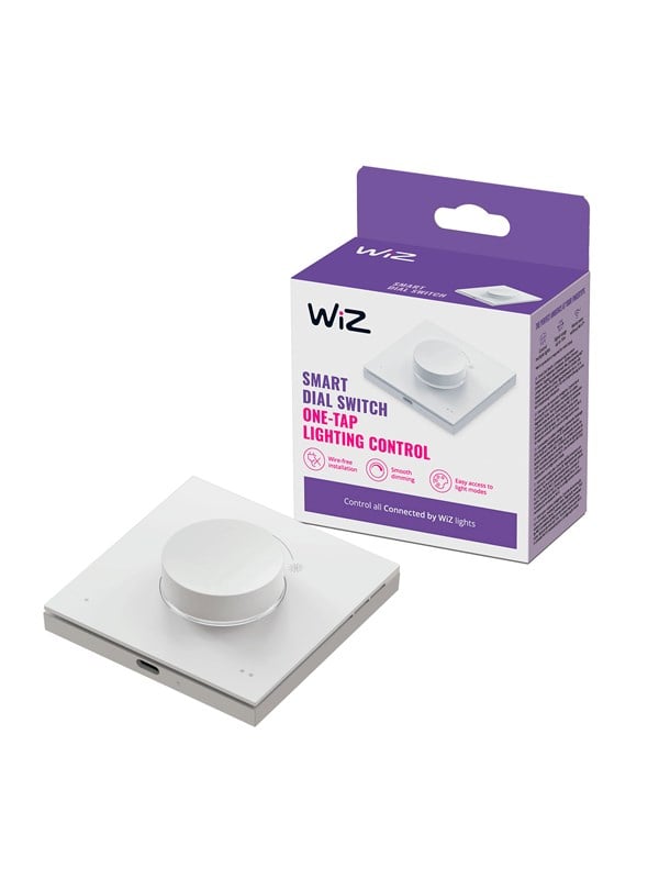 WiZ Smart Dial Switch - ladattava, langaton valojen ohjaus, magneettinen taustalevy