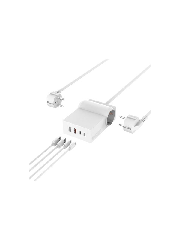4smarts Desk GaN power strip - USB 24 pin USB-C Type F/E - 3840 Watt