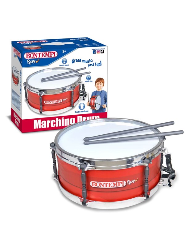Bontempi Drum with shoulder strap & drum sticks