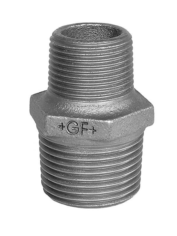 +GF+ nipple black 3/8 - 1/4""