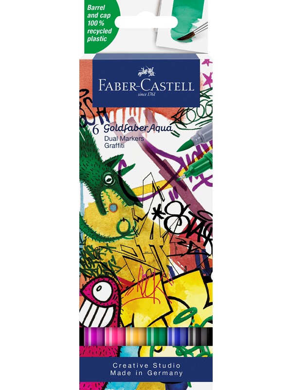 Faber-Castell Gofa Aqua Dual Marker Graffiti 6x