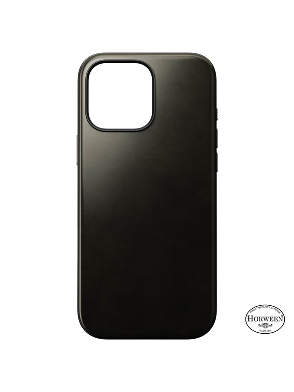 Nomad Modern Leather case - Green Chrome - iPhone 16 Pro Max