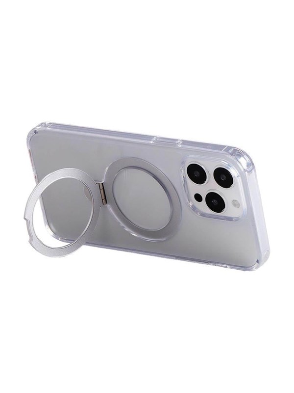 Joyroom Magnetic protective phone case with holder JR-BP004 for iPhone 15 Pro Max (transparent)