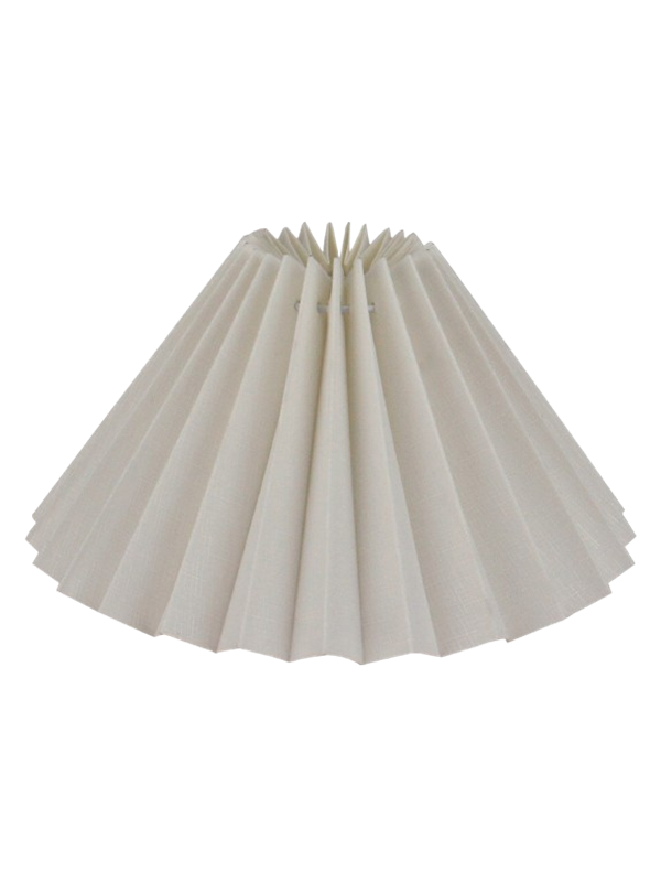 Alpe Design Pliseerattu lampunvarjostin valkoinen pellava 18 cm