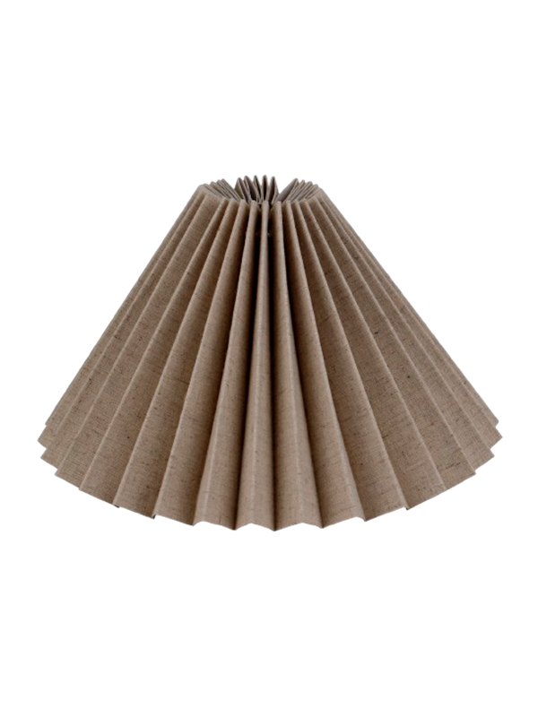 Alpe Design Pliseerattu lampunvarjostin harmaasta pellavaa, halkaisija 21 cm