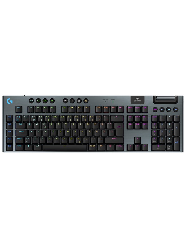 Logitech G915 X LIGHTSPEED - Clicky - 100% - Pelinäppäimistö - Pohjoismainen - Musta