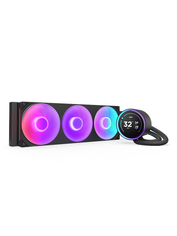 NZXT Kraken Elite RGB V2 360 (2024) - Musta, RGB-valolla - CPU Vesijäähdytys - Max 30 dBA
