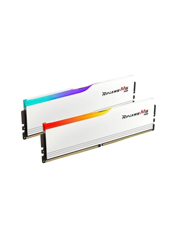 G.Skill Ripjaws M5 RGB DDR5-6000 - 32GB - CL36 - Dual Channel (2 pcs) - Intel XMP - Valkoinen RGB