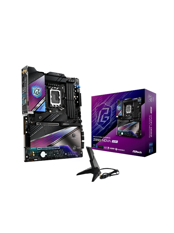 ASRock Z890 NOVA WIFI Emolevy - Intel Z890 - Intel LGA1851 - DDR5 RAM - ATX