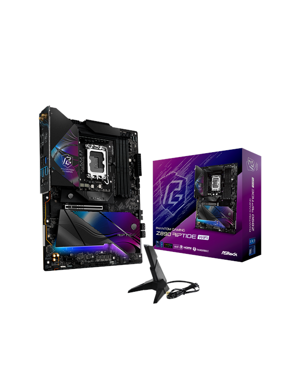ASRock Z890 RIPTIDE WIFI Emolevy - Intel Z890 - Intel LGA1851 - DDR5 RAM - ATX