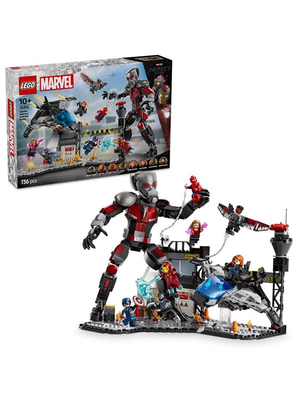 LEGO Super Heroes 76314 Captain America: Civil War Toimintataistelu