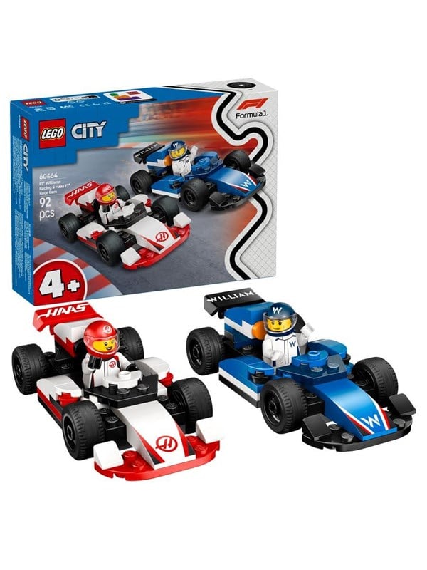 LEGO City 60464 F1®-kilpa-autot Williams Racing ja Haas F1®