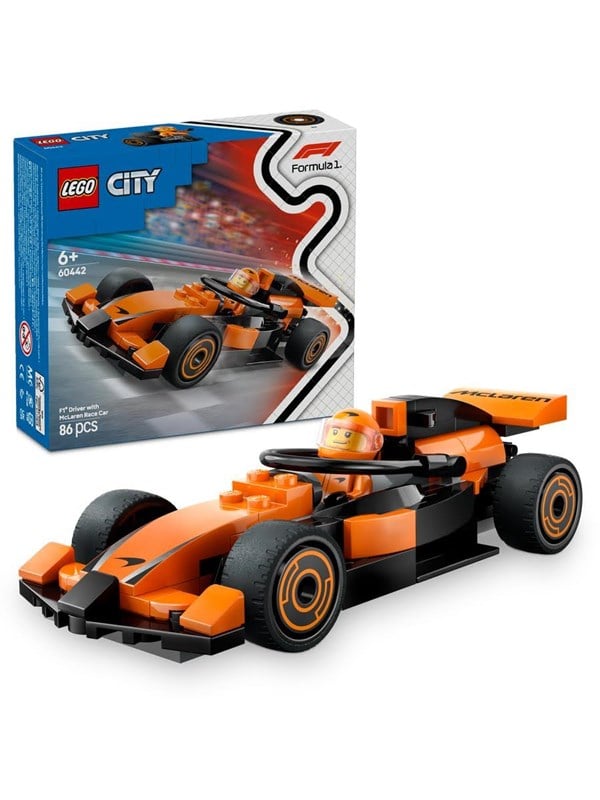 LEGO City 60442 F1®-kuljettaja ja McLaren-kilpa-auto