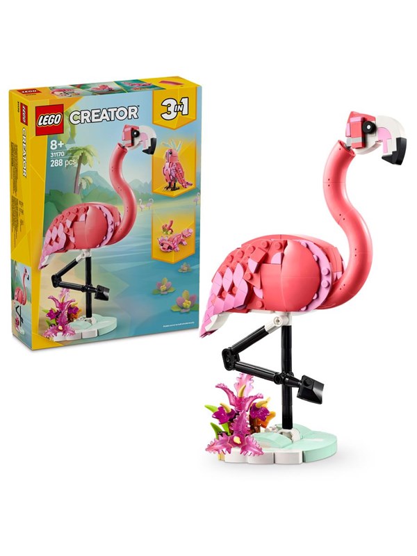 LEGO Creator 31170 Villieläimet: vaaleanpunainen flamingo