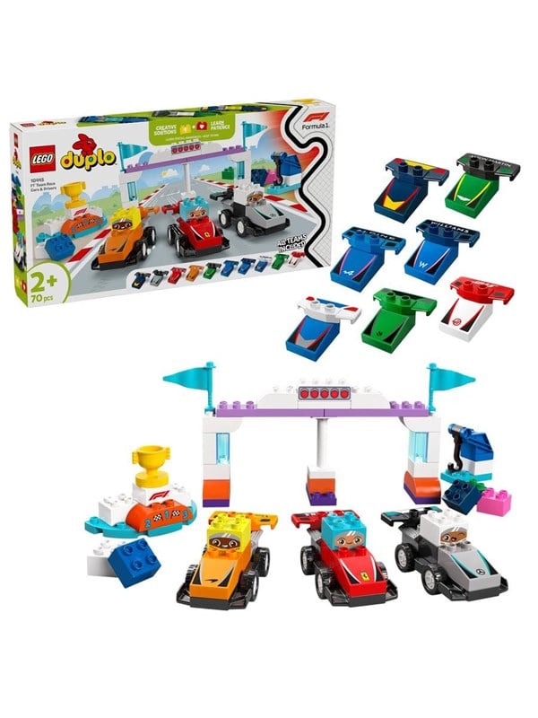 LEGO DUPLO 10445 F1®-tiimin kilpa-autot ja kuljettajat
