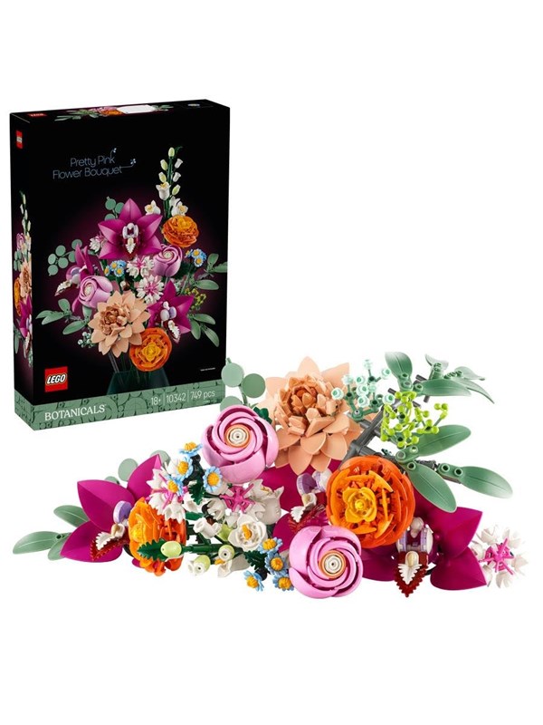 LEGO Botanicals 10342 Kaunis vaaleanpunainen kukkakimppu