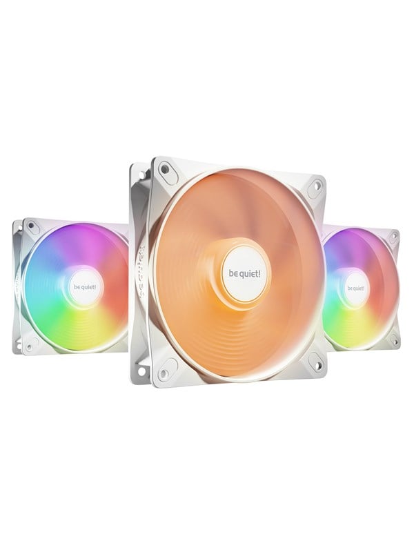 be quiet! LIGHT WINGS LX White (3-pack) - Kotelotuuletin - 120mm - Valkoinen, RGB-valolla - 25 dBA