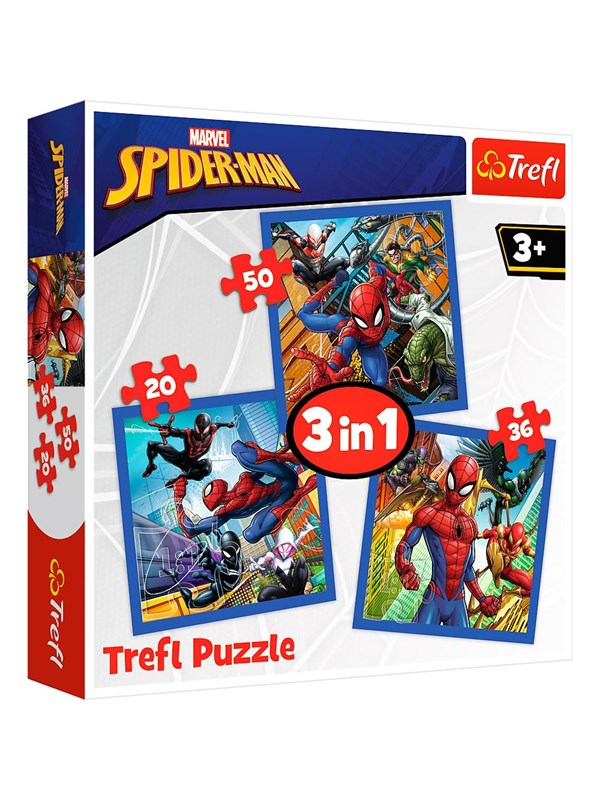 Trefl Puzzle - Spider-man - Spider Force (3in1) Lattia