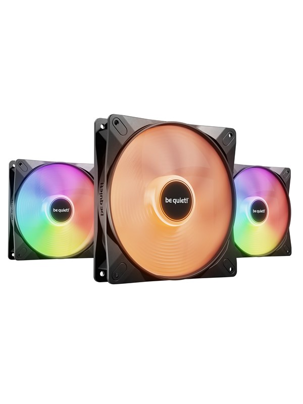 be quiet! LIGHT WINGS LX 140 (3-pack) - Kotelotuuletin - 140mm - Musta RGB LED valolla - 23 dBA
