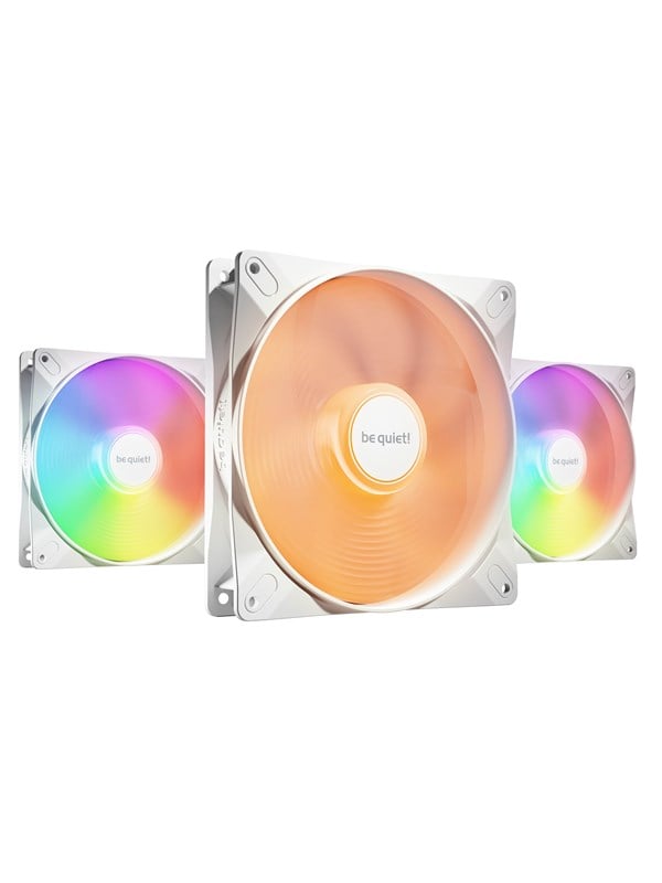 be quiet! LIGHT WINGS LX 140mm high-speed White (3-pack) - Kotelotuuletin - 140mm - Valkoinen, RGB-valolla - 23 dBA