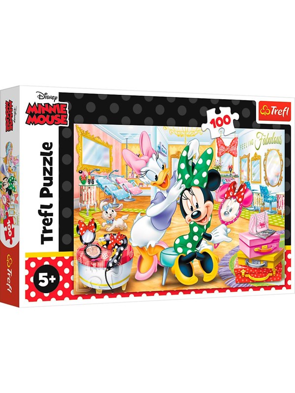 Trefl Puzzle - DISNEY - Minnie in beauty parlous (100 pieces) Lattia