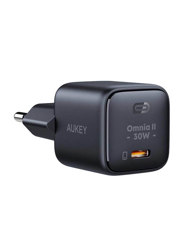 Aukey PA-B1L 30W USB-C Single Port Wall Charger - Black