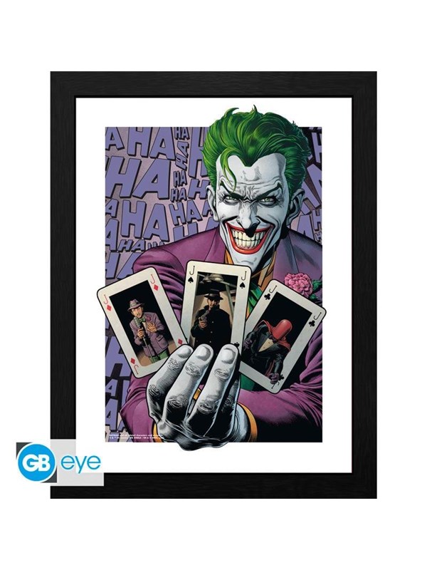 ABYstyle - DC COMICS Framed print The Joker Haha Cards - Kuva