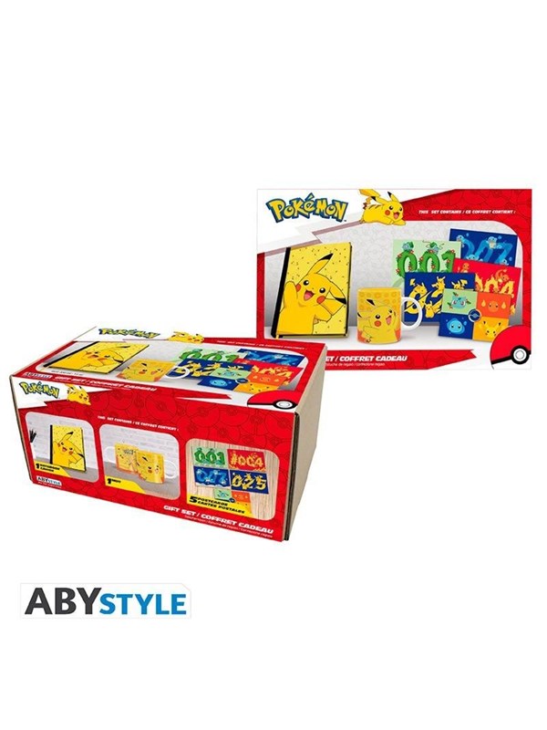 ABYstyle - POKEMON Gift set Pikachu A5 Notebook + Mug + Postcards - Lahjapakkaus