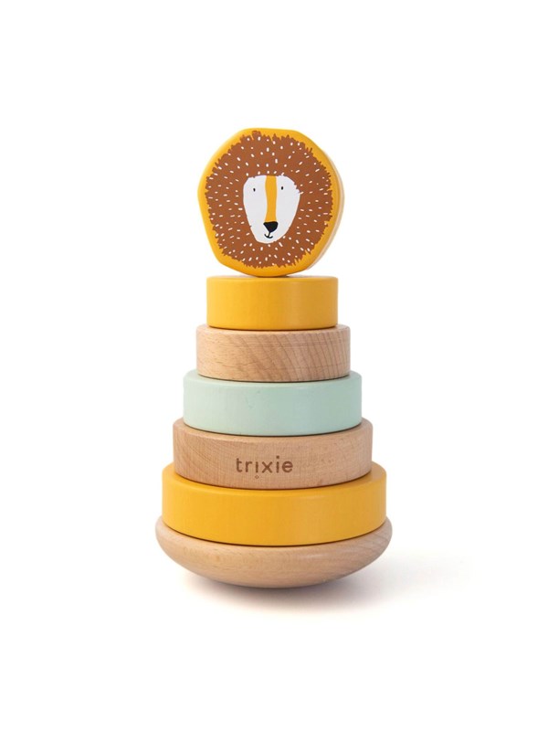 Trixie Baby Wooden Stacking Toys - Mr. Lion 7 parts.