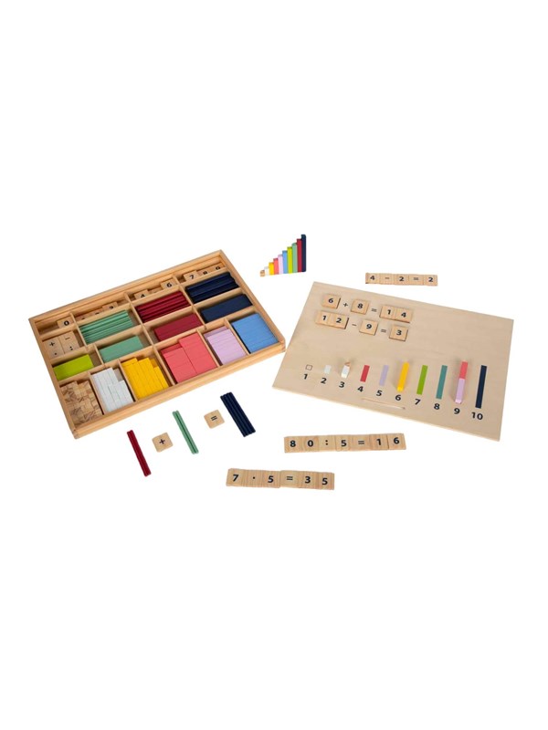 Small Foot - Wooden Learning Box with Counting Rods and Counting Blocks Set