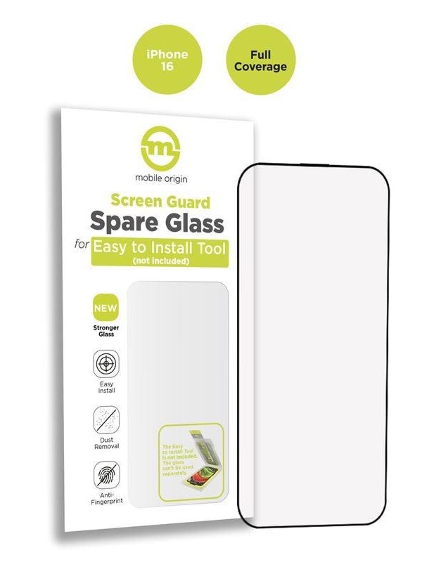 Mobile Origin Screen Guard Spare Glass Full Coverage - iPhone 16