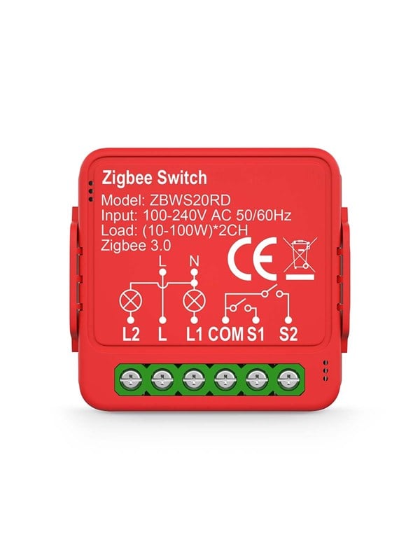 Nedis SmartLife Virtakytkin Zigbee 3.0, 2x100W