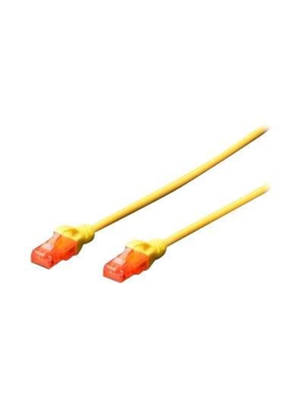 DIGITUS Professional patch cable - 5 m - yellow - Keltainen - 5m