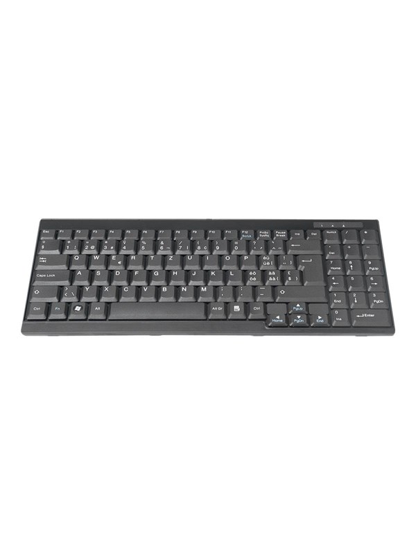 DIGITUS DS-72000CH - keyboard - QWERTZ - Swiss - black Input Device - Näppäimistö - Sveitsi - Musta