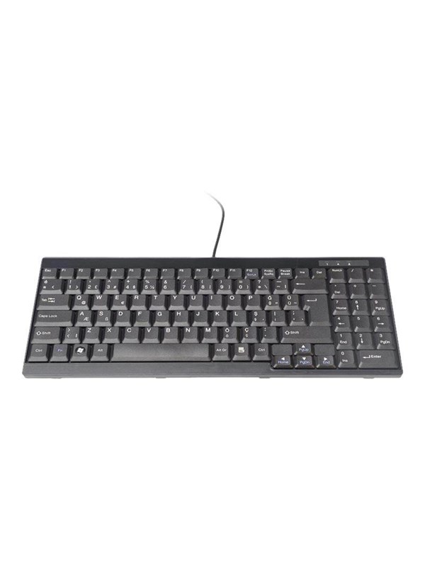 DIGITUS DS-72000TR - keyboard - QWERTY - Turkish - black Input Device - Näppäimistö - Turkkilainen - Musta