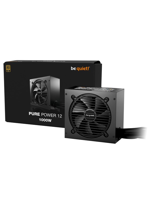 be quiet! PURE POWER 12 1000W Virtalähde - 1000 Watt - 120 mm - ATX 3.1 - 80 Plus Kulta sertifioitu