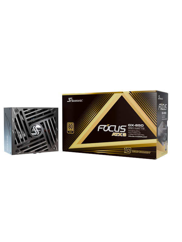 Seasonic FOCUS GX-850 Virtalähde - 850 Watt - 135 mm - ATX 3.1 - 80 Plus Kulta sertifioitu