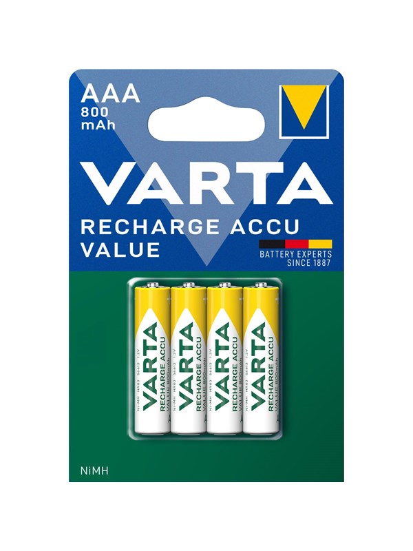 VARTA Rechargable Accu battery - 4 x AAA type - NiMH