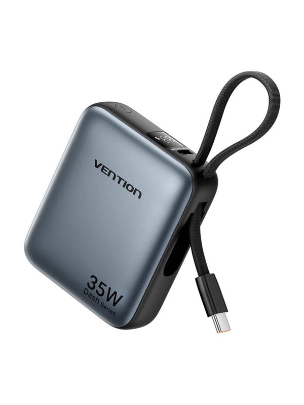 Vention Powerbank FHEH0 10000mAh 35W (Gray) Powerbank - Harmaa - 10000 mAh