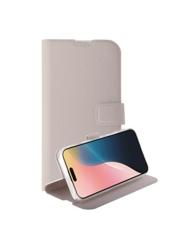Vivanco Classic Wallet for iPhone 16 - Greige