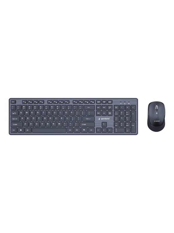 Gembird - keyboard and mouse set full size - QWERTY - US - black Input Device - Näppäimistö ja Hiirisetti - Englanti (US) - Musta